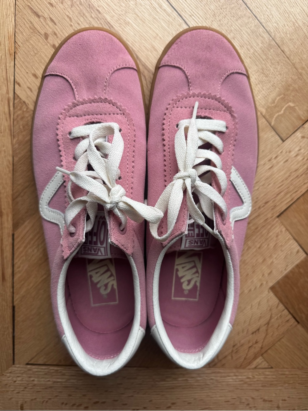 Vans Pink Suede Sneakers - Size 9.5